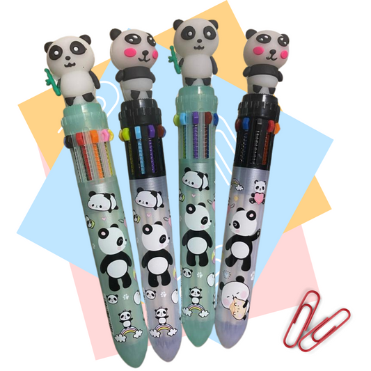 Caneta Jumbo Panda 10 cores